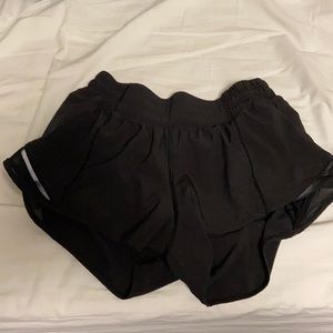 Black lulu lemon athletic shorts